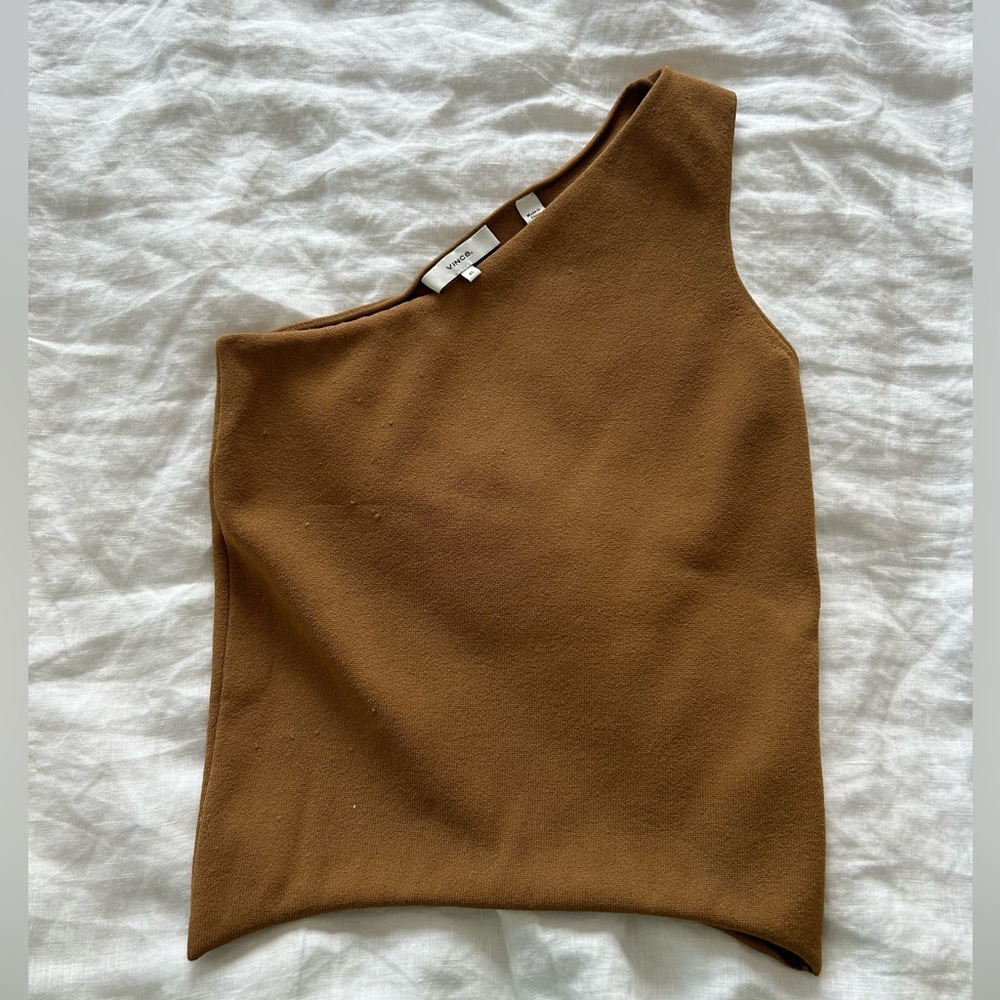 Vince one shoulder knit tank XS